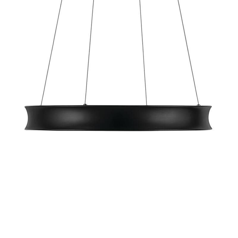 Larousse 29.5 Inch LED Chandelier in Black and Champagne Bronze