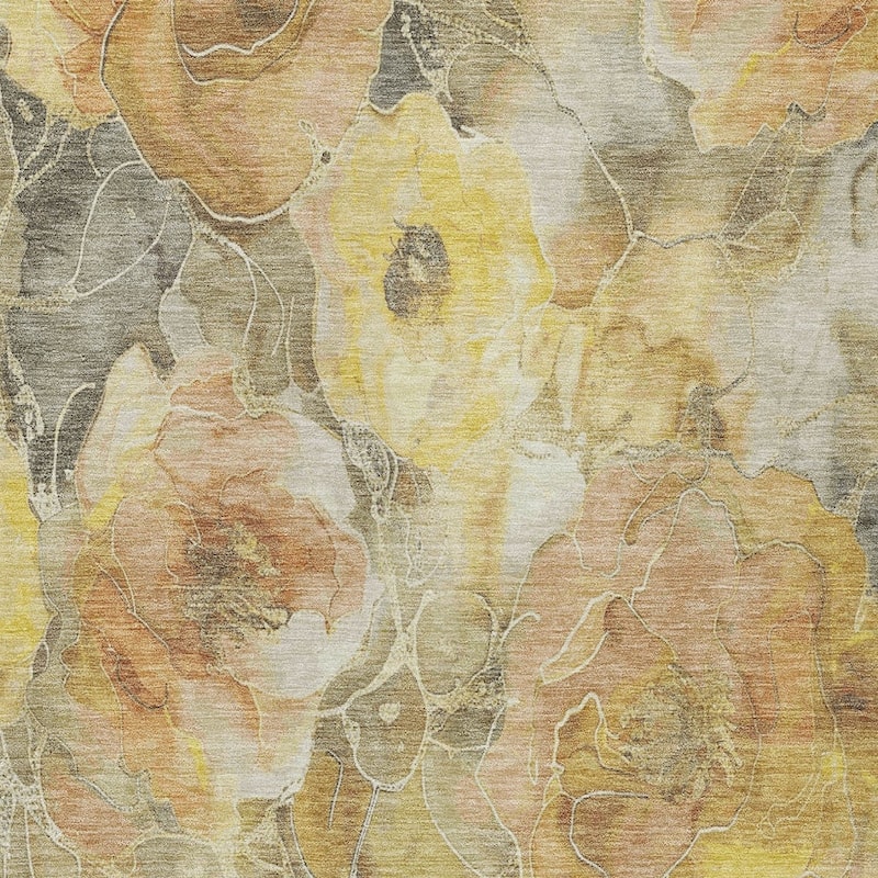 HomeRoots Floral Transitional Rectangle Outdoor Rug
