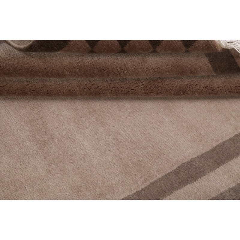 Nepalese Vegetable Dye Oriental Home Decor Area Rug Wool Hand-knotted - 6'2" x 8'9"