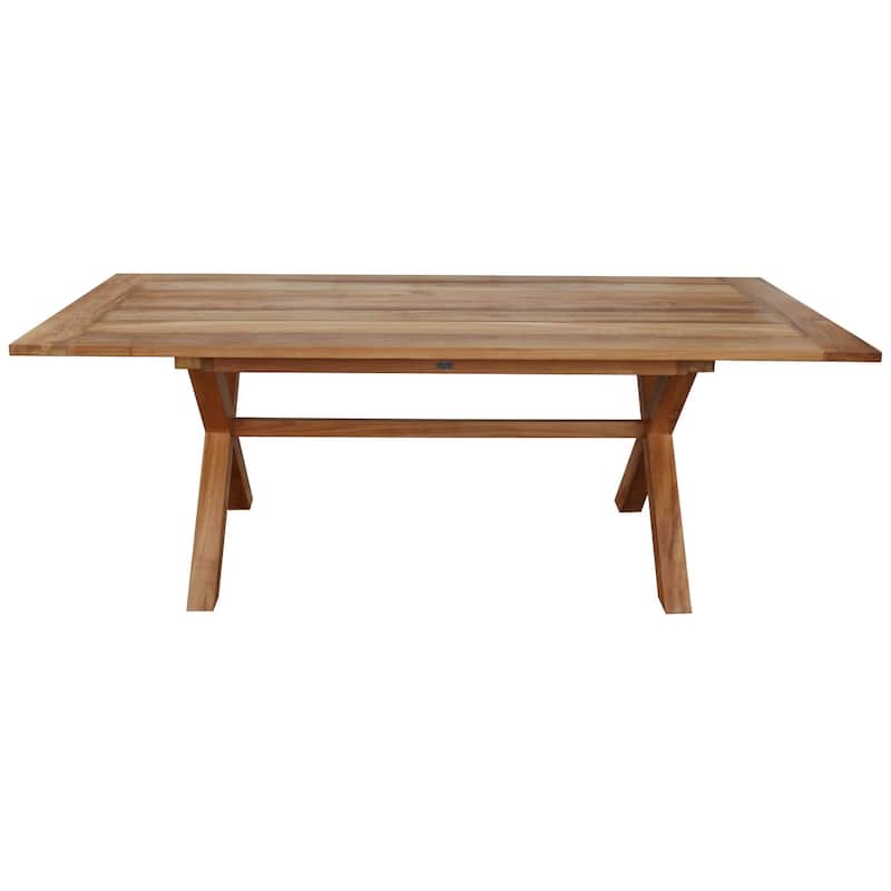 Chic Teak Cross Teak Wood Indoor/ Outdoor Dining Table 87" x 40"