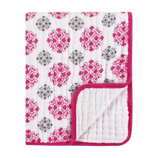 slide 1 of 1, Yoga Sprout Baby Girl Cotton Muslin Tranquility Quilt Blanket, Medallion, One Size - Medallion - One Size One Size - Medallion
