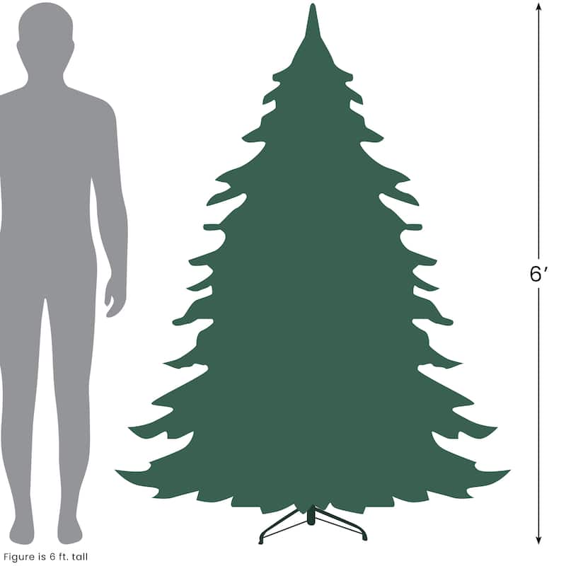 6' LED Pencil Northern Balsam Fir Artificial Tree Multi Lights - 6 Foot