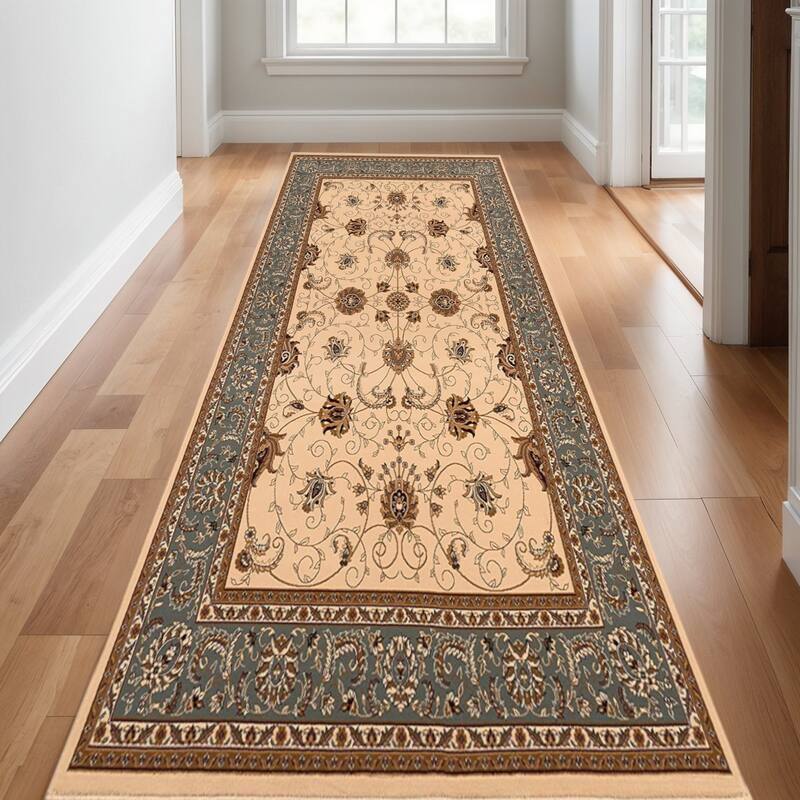 HomeRoots Oriental Traditional Square Area Rug - 360.00 in. x 27.00 in.  x 0.35 in.