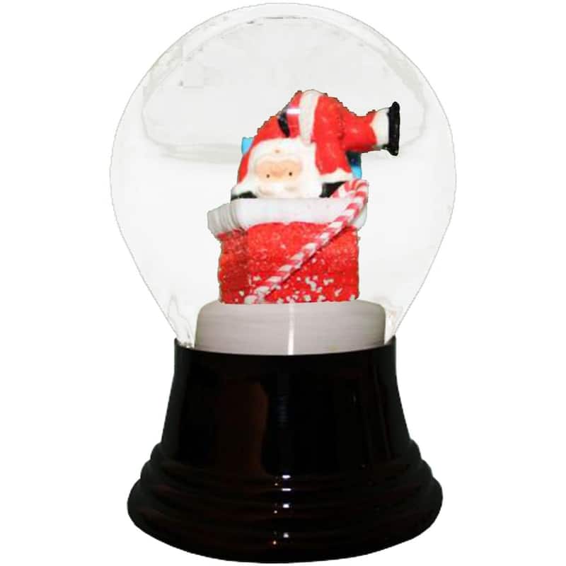 5" Perzy Medium Santa in Chimney Christmas Snow Globe