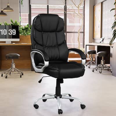 Sealy® Kronos Mid-Back Ergonomic Swivel Office Chair with Padded Armrests