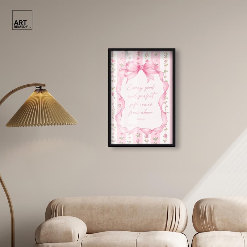Good and Perfect Gift Bow Shadowbox by Art Remedy