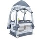 preview thumbnail 1 of 9, Costway 4 in 1 Portable Baby Playard Crib Bassinet Bed w/Changing - See Details Grey - See Details