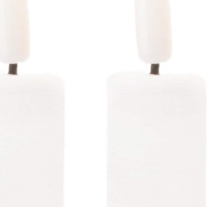 Set of Two White Flameless Taper Candles