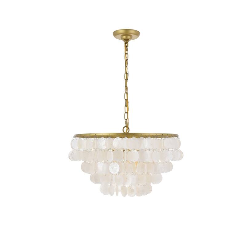 Selene 4-light Brass Ceiling Pendant Chandelier