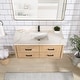 preview thumbnail 57 of 106, Cristo Floating Bath Vanity with White Quartz Stone Top without Mirror