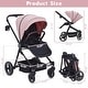 preview thumbnail 14 of 26, Foldable Baby Stroller,High Landscape Stroller for Toddlers, Convertible Infant Pram - N/A
