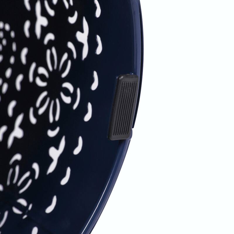 Solar-Powered Side Table with Light - Modern Iron Design, Garden & Patio Accent