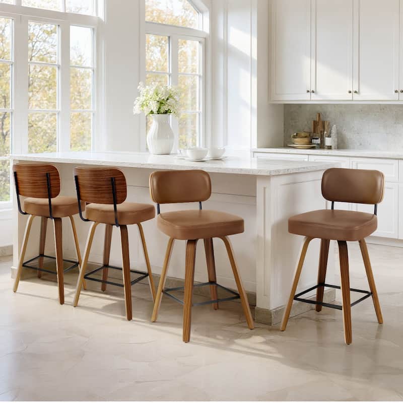 26"/29" Swivel Bar Stools/ Counter Stools with Bentwood Legs