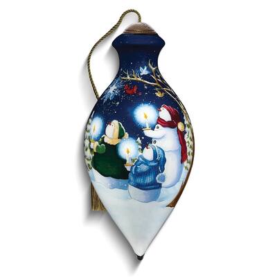 Curata Come All Ye Faithful By Sandi Gore Evans Hand-Painted Glass Ornament