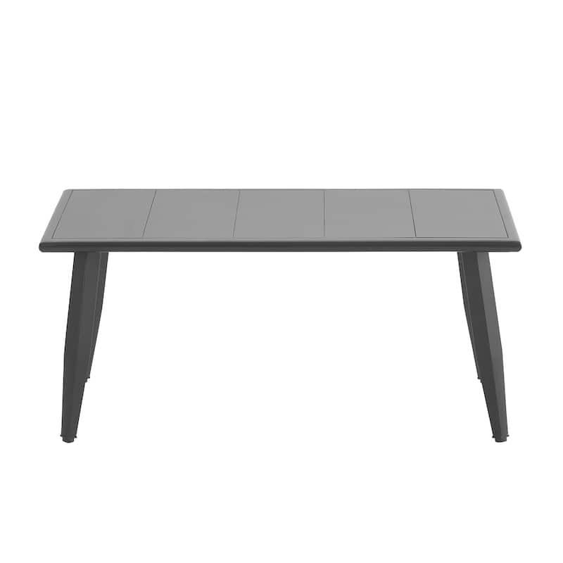 48" MDF Coffee Table with Dual-Tier Veneer & Staggered Shelf