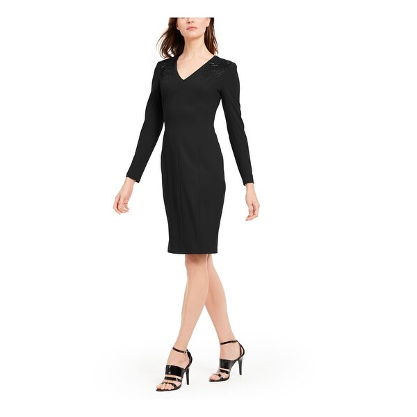 long sleeve calvin klein dress