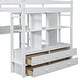preview thumbnail 12 of 18, Full Size Loft Bed with Built-in Desk with Two Drawers,Shelves and Drawers,Multifunctional Loft Bed With Storage