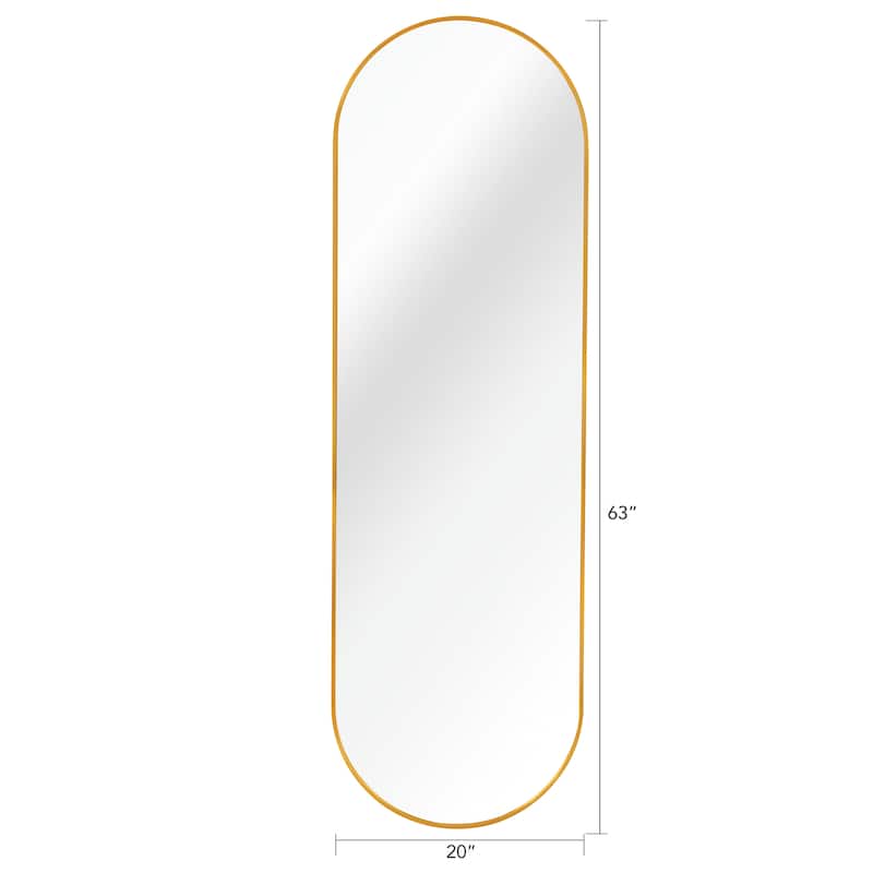 63 X 20in Pill Shaped Full Lenghth Mirror Or Bathroom Mirror