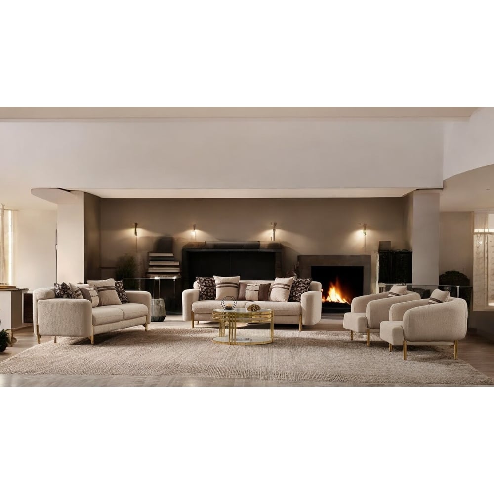 Maria 4 Pieces Living Room Sets 2 Sofa 2 Chair
