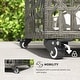preview thumbnail 24 of 25, Outsunny Wicker Pool Float Storage Organizer, PE Rattan Pool Float Holder with Basket Shelf Towel Bars, Rolling Pool Caddy