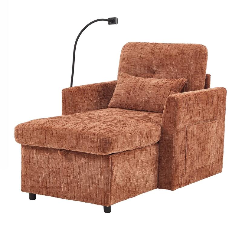 Multifunctional Lazy Person Sofa Recliner can be Stored Storage Backrest with Cell Phone Bracket Single Leisure Chair
