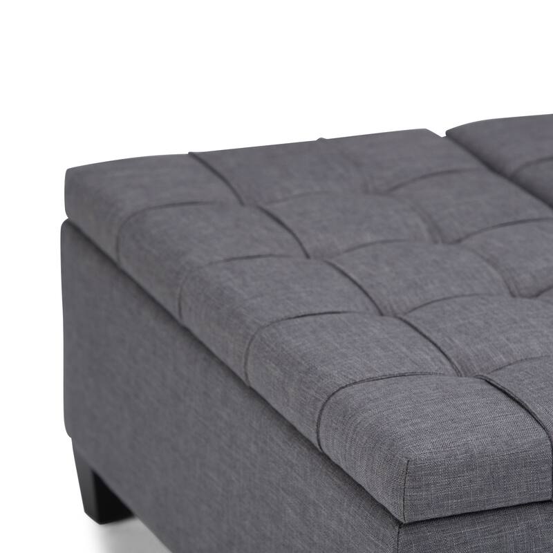 Coffee Table Storage Ottoman - Dark Gray