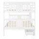 preview thumbnail 5 of 32, Elegant Full over Full Wood Bunk Kids Bed with Drawers,Ladder