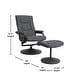 preview thumbnail 63 of 69, Contemporary Multi-Position Recliner and Ottoman with Wrapped Base