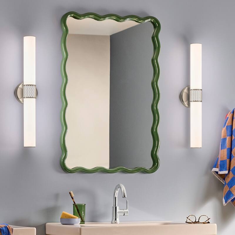 Kichler Lighting Sashi 24.25" Bath Bar Medium LED with White Glass in Brushed Nickel