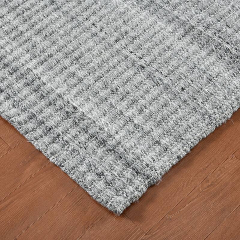 Lineage Gray Heathered Hand-Woven Area Rug 2' x 3'