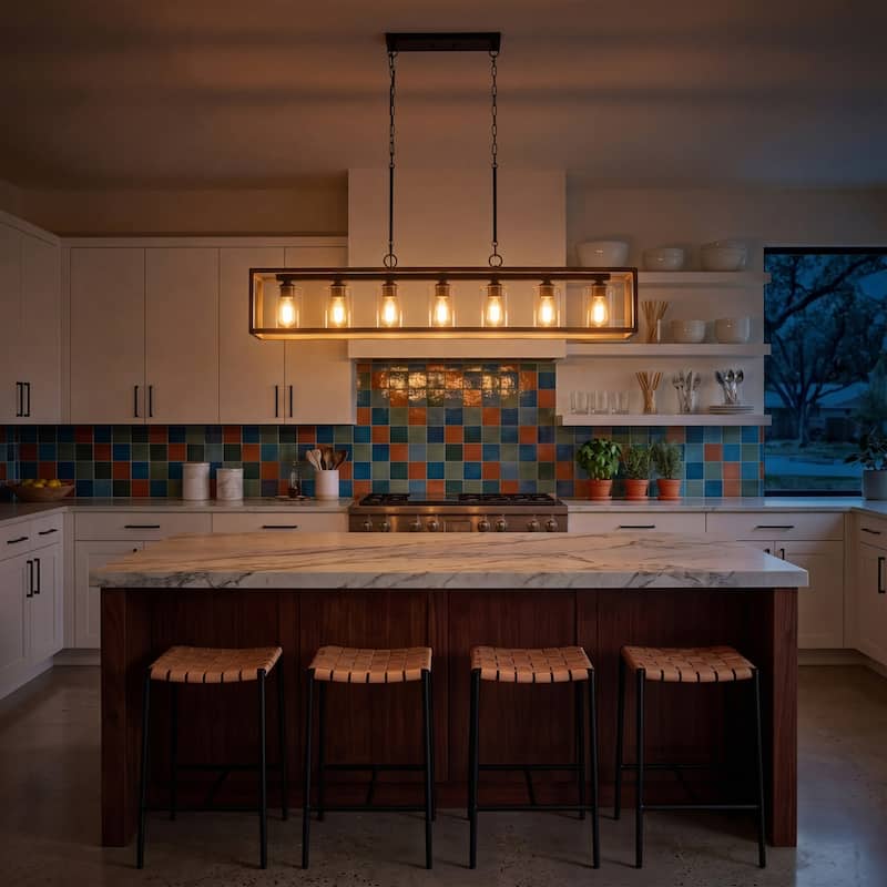 Roundhil 7-light Modern Farmhouse Kitchen Island Pendant Lighting