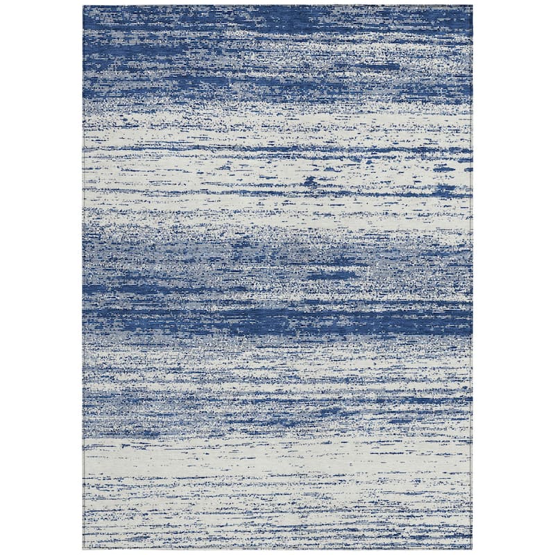 HomeRoots Striped Transitional Rectangle Outdoor Rug