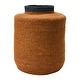 preview thumbnail 1 of 8, Hand-Woven Seagrass Basket, Orange & Navy