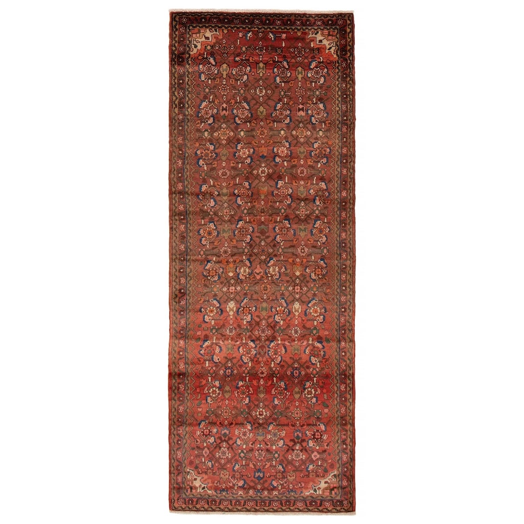 ECARPETGALLERY Hand-knotted Andelz Red Wool Rug - 3'5 x 9'1