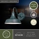 preview thumbnail 2 of 7, VAXCEL Dorado 1-Light Hunter Green and White Dusk to Dawn Sensor Farmhouse Outdoor Wall Sconce, Gooseneck Shade, Dark Sky