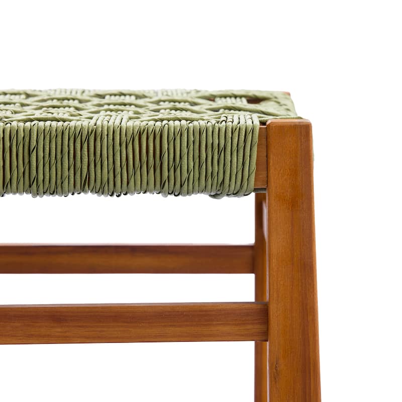 Christopher Knight Home - Carys 3-Piece Outdoor Acacia Wood Dining Set with Wicker Woven Back Chairs & 27.5" Round Slat Table