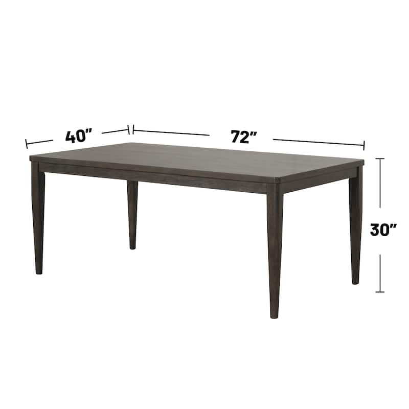Wooden Dining Table with Wegner Legs Design in Dark Walnut - Dark Walnut