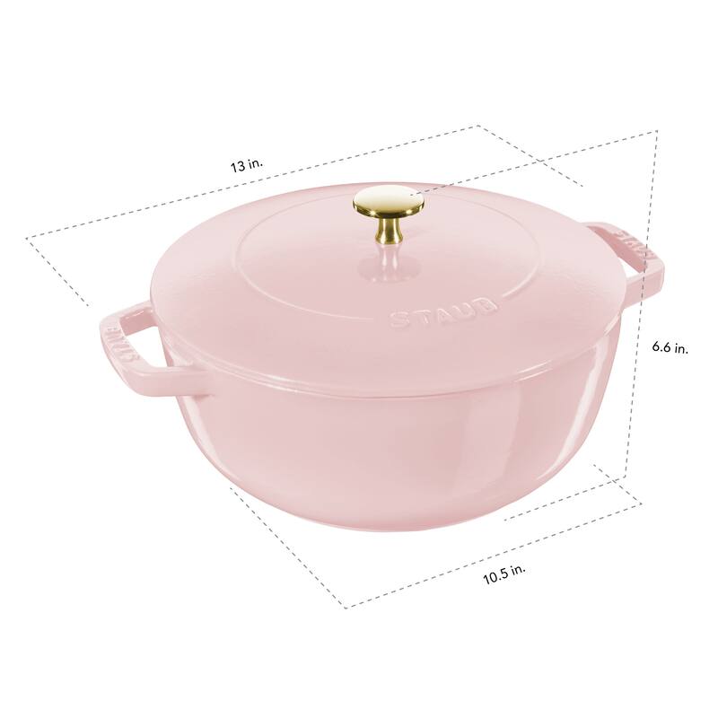 Staub Cast Iron Essential French Oven, Dutch Oven, 5-quart, serves 5-6, Made in France - 5-qt