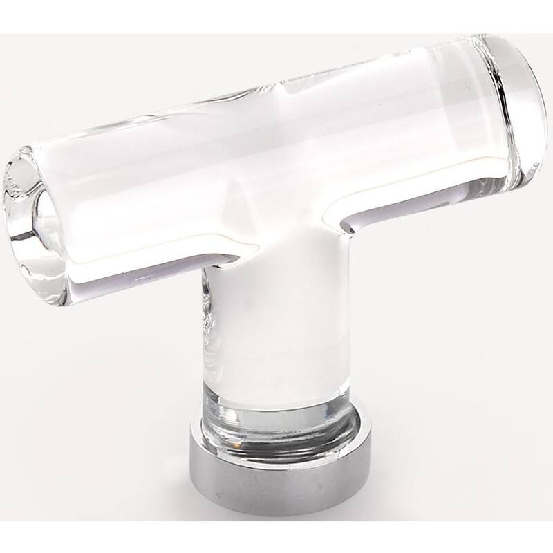 Emtek Stylish Crystal T-Knob - Polished Chrome