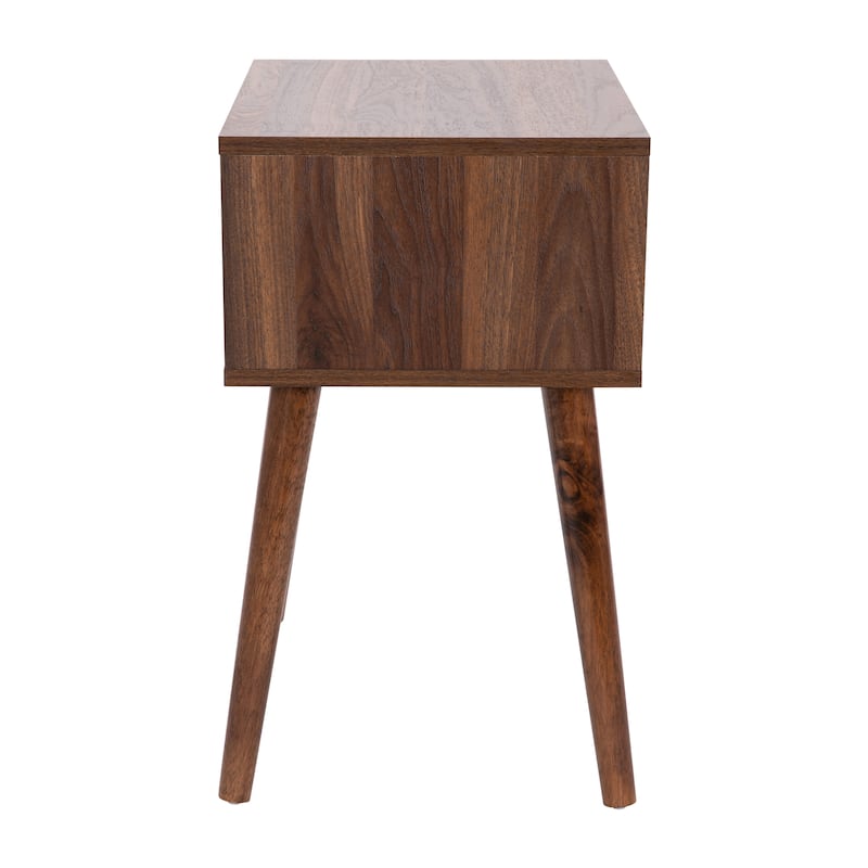 Mid-Century Modern Nightstand with Soft Close Storage Drawer
