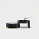 preview thumbnail 10 of 12, Lift-top Modern Nesting Coffee Table Set Of 2, White Sintered Stone Coffee Table Set