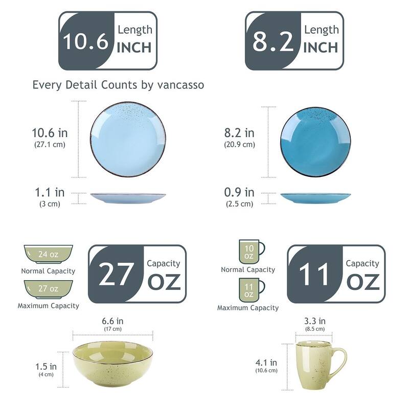 vancasso Navia 16-piece Stoneware Dinnerware Set (Service for 4)