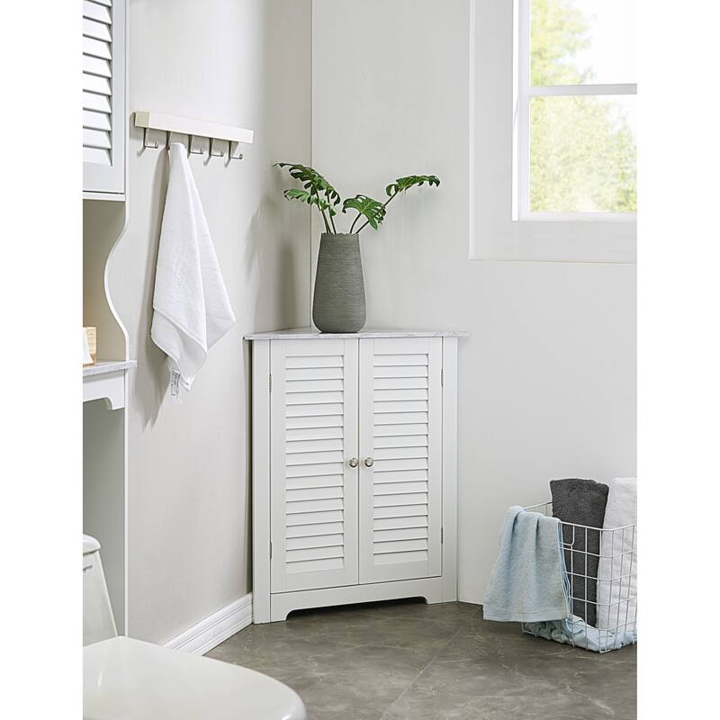 Corner Cabinet With Faux Marble Top