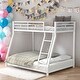 preview thumbnail 2 of 16, Twin Over Full Metal Floor Bunk Bed,Durable Steel Frame for Home