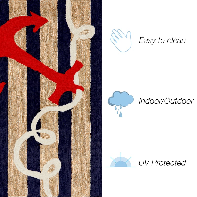 Liora Manne Frontporch Anchor Indoor/Outdoor Rug - 3'6" x 5'6"