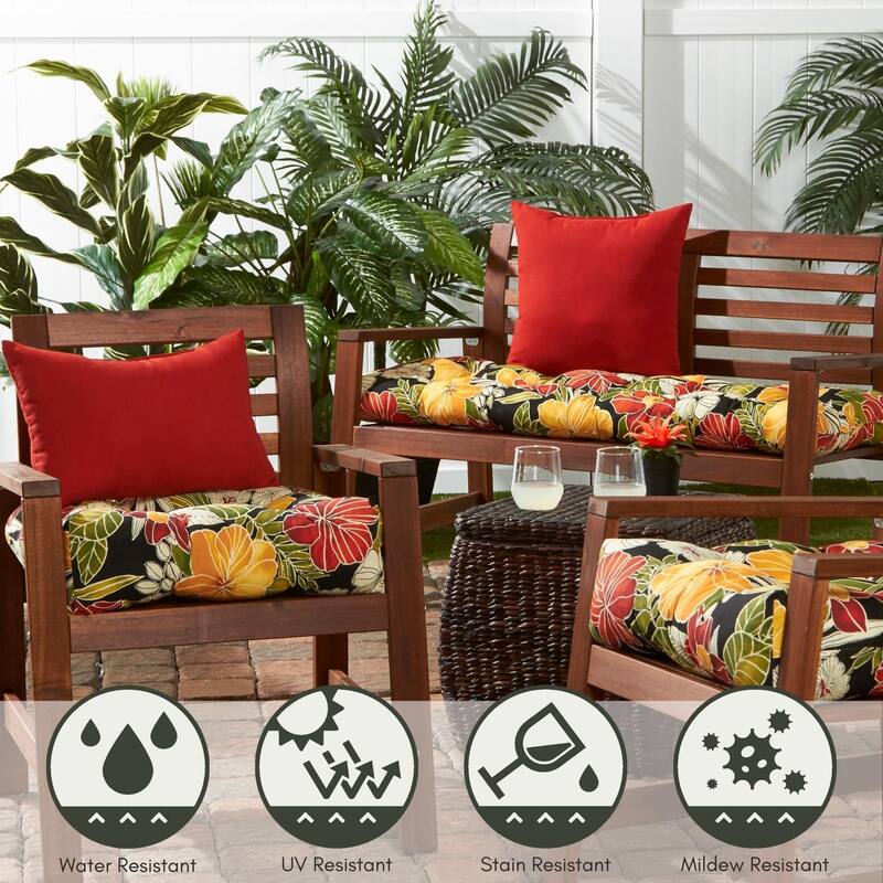 Aloha Floral 20-inch Outdoor Chair Cushion (Set of 2)