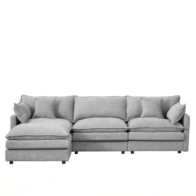 Modular Sectional Sofa, 102 Inch L Shaped Couch Set for Living Room