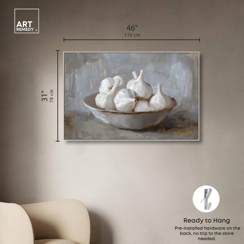 Garlic Bowl Canvas by Art Remedy