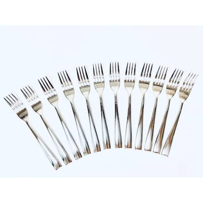 Red Vanilla Angle Dinner Fork Set / 12