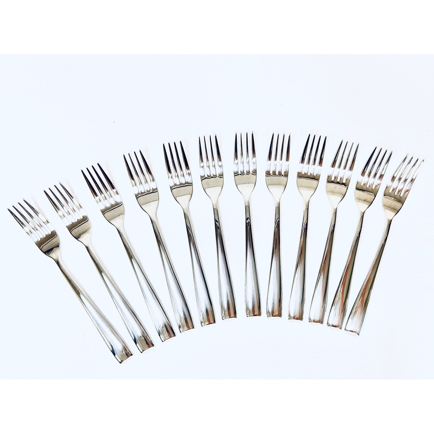 Red Vanilla Angle Dinner Fork Set / 12